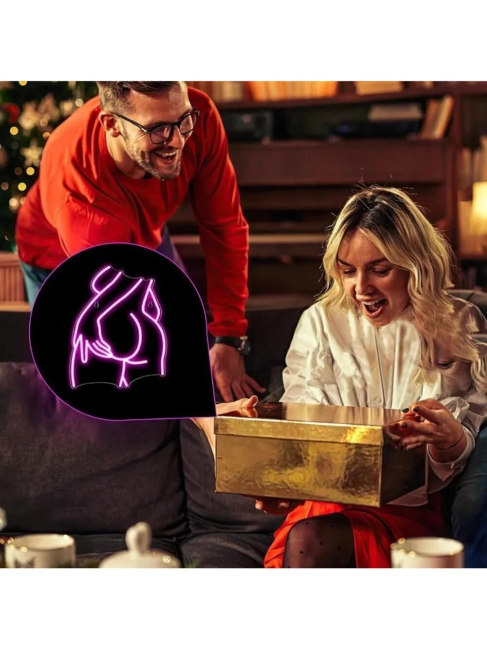 Lady Neon Pink LED Lady Back Neon Signs for Wall Decor for Bedroom, Party, Bar,
